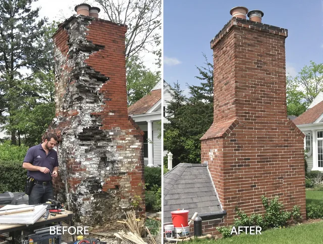 Columbus Chimney Sweep performing a full chimney restoration in Columbus, OH
