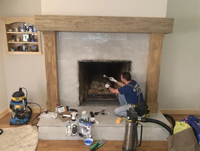 Detailed creosote removal process by Columbus Chimney Sweep in Columbus, OH