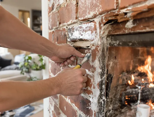 Routine fireplace repair by Columbus Chimney Sweep in Columbus, OH