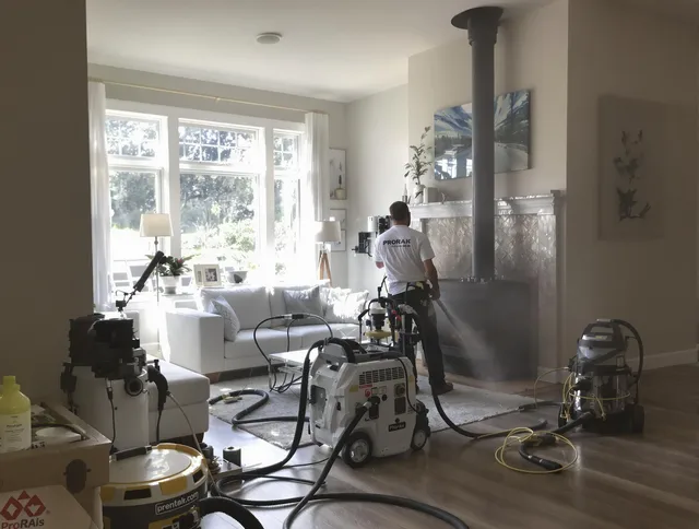 Soot removal service by Columbus Chimney Sweep for a fireplace in Columbus, OH